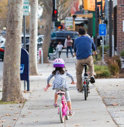 Cupertino Youth along with Parents can ride on Sidewalks