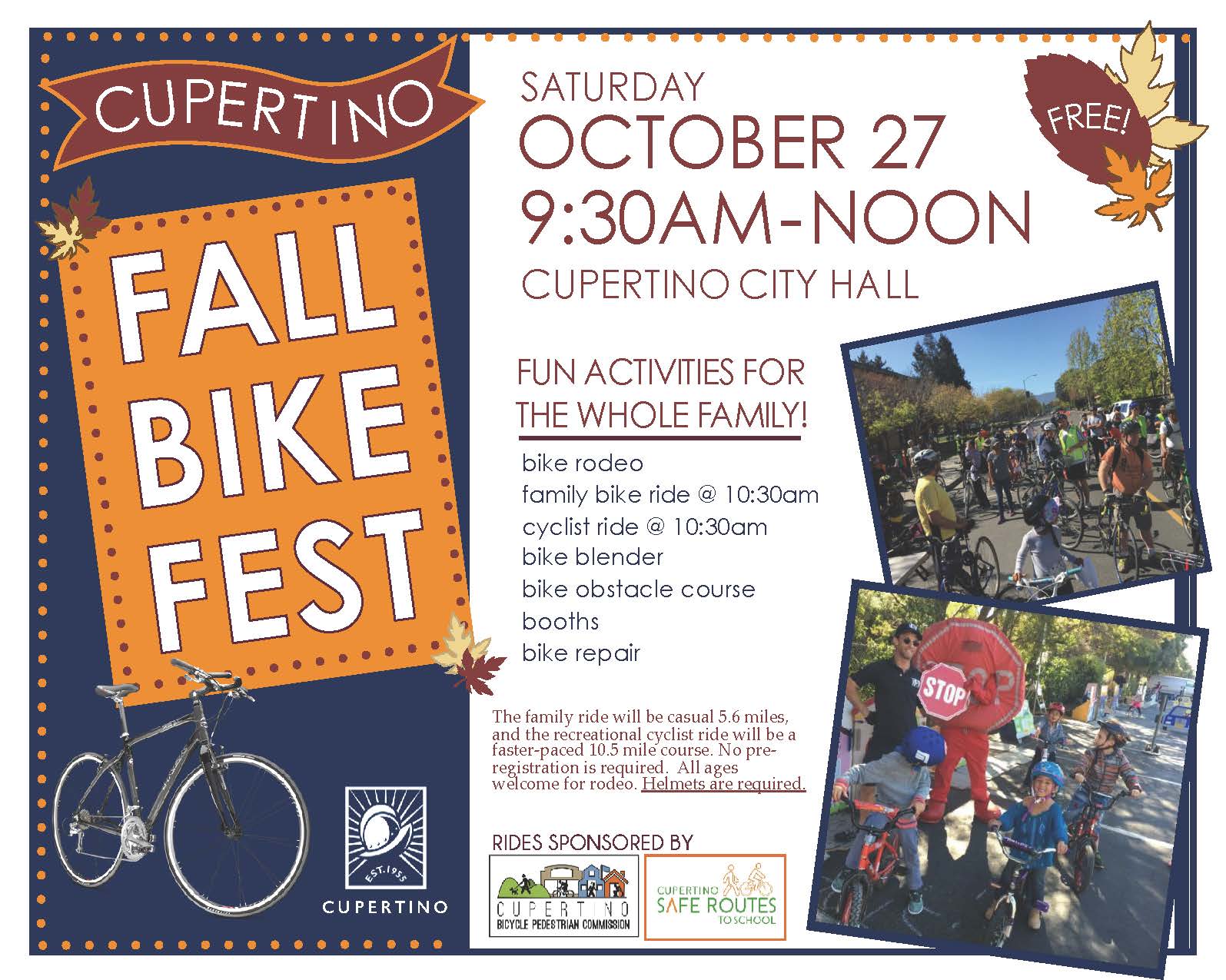 Cupertino Fall Bike Festival This Saturday, October 27th