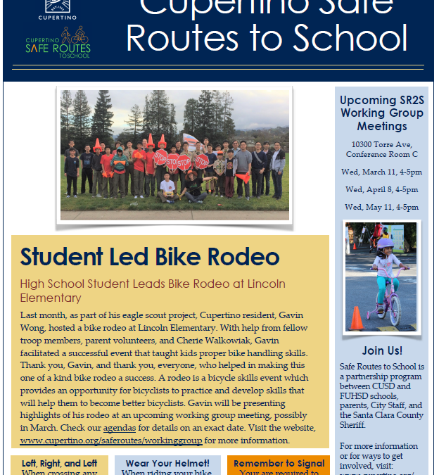 Safe Routes to School March newsletter