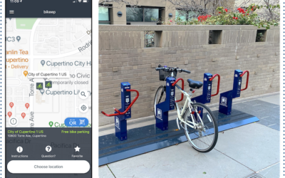 New Integral Lock Bike Racks at the Library