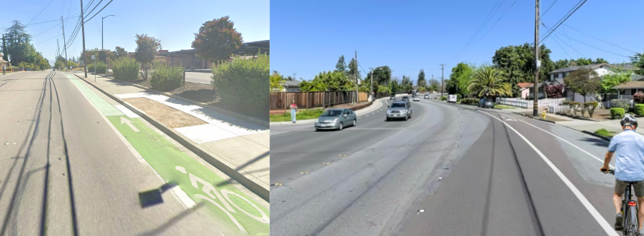 Bollinger Road and in front of Monta Vista