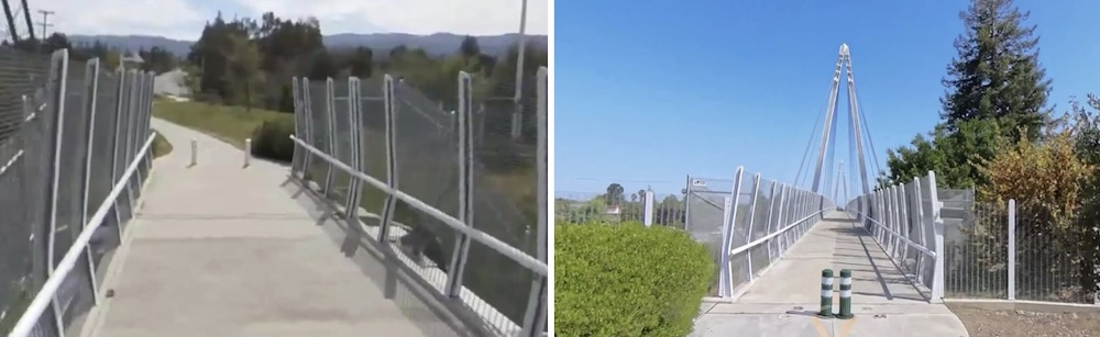 bollards on the Mary Ave bridge